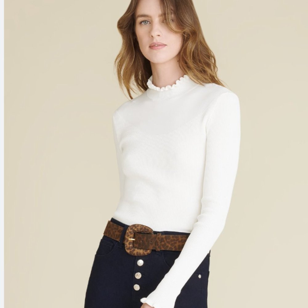 NWT Veronica Beard Marisha Mock Neck Sweater